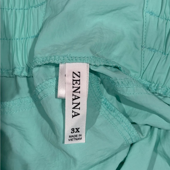 Zenana Outfitters Mint Green Elastic-Waist Joggers Plus Size AthleticWear - Picture 4 of 4